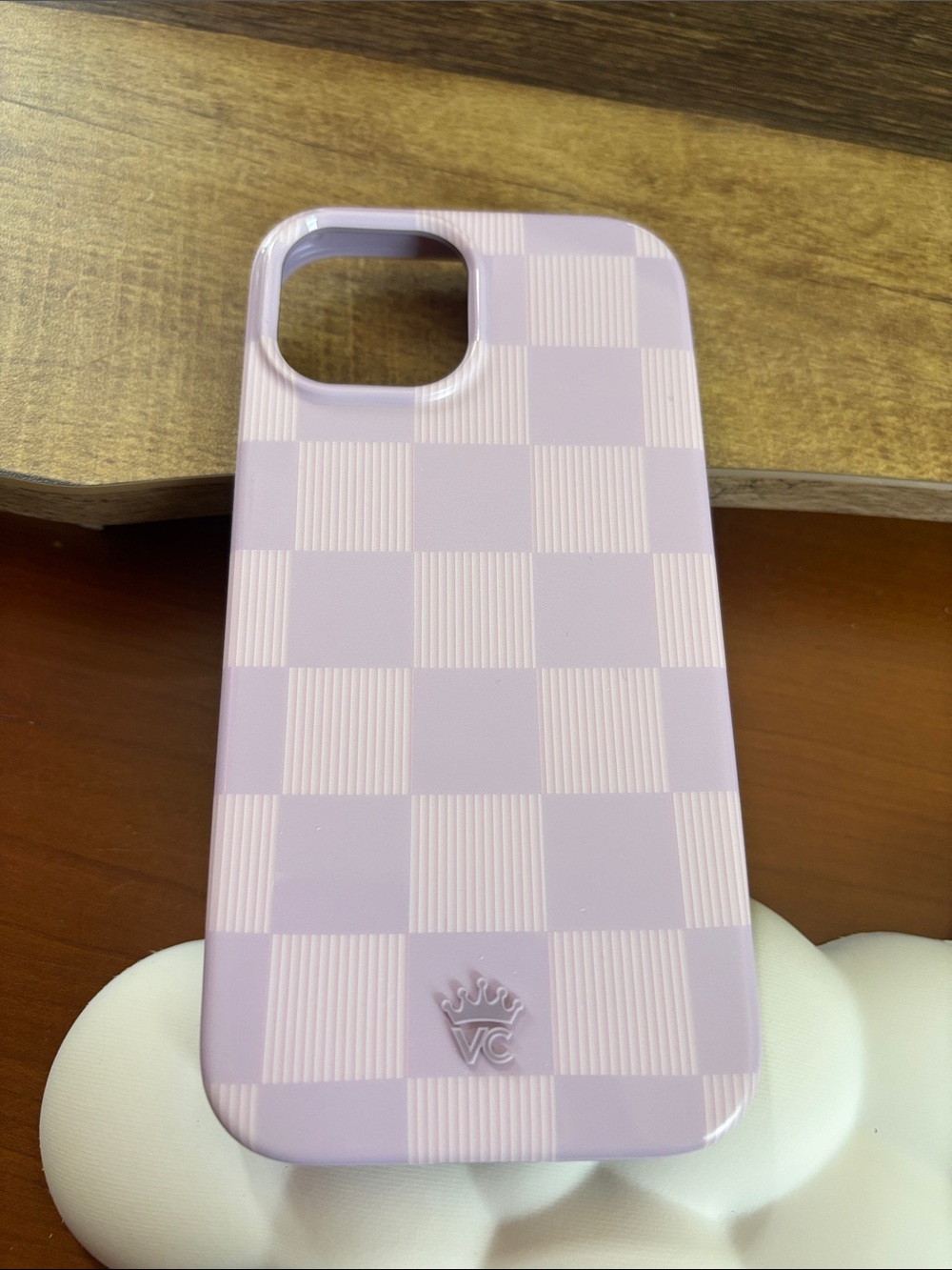 Velvet Caviar Lavender Checker iPhone Case